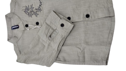 k piyo boys shirt full sleeve linen 100% cotton