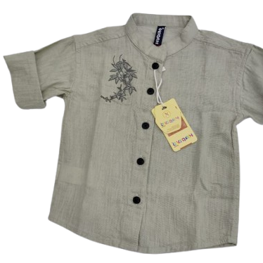 k piyo boys shirt full sleeve linen 100% cotton